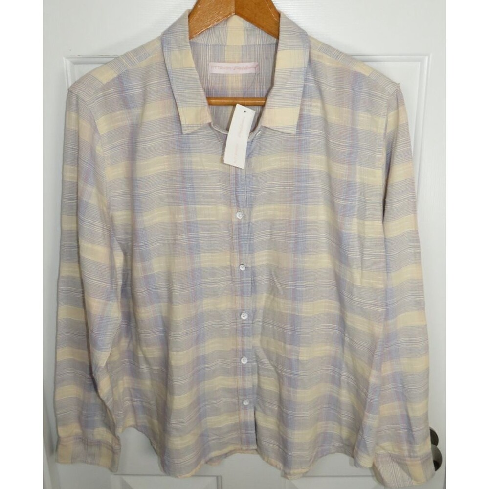 *NWT* KITTENISH x Flag&Anthem Merrill Shirt Plaid Cotton Blend Button Up XXL